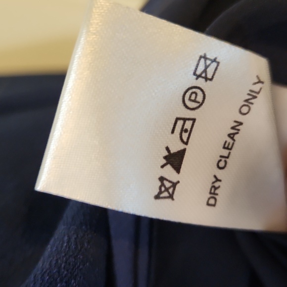 ZAC Zac Posen Janice Slit Ruffle Gown Navy - Picture 12 of 14